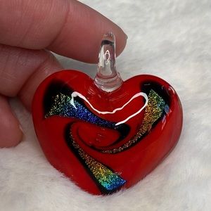 Glass Heart Shape Pendant